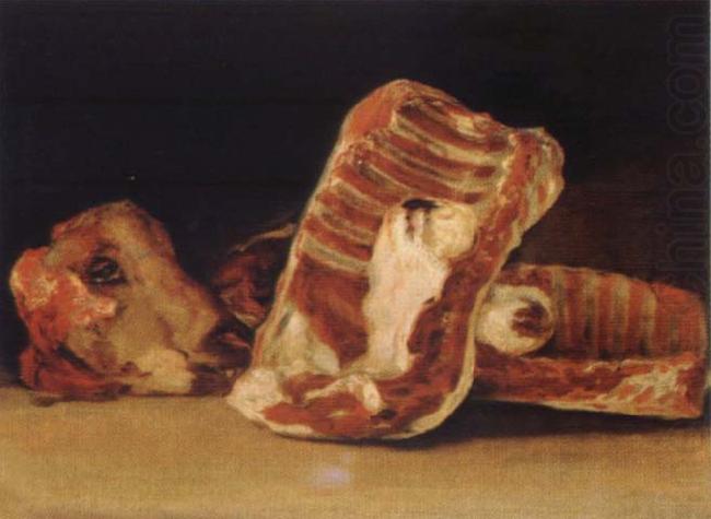 Style life with lamb head, Francisco de Goya